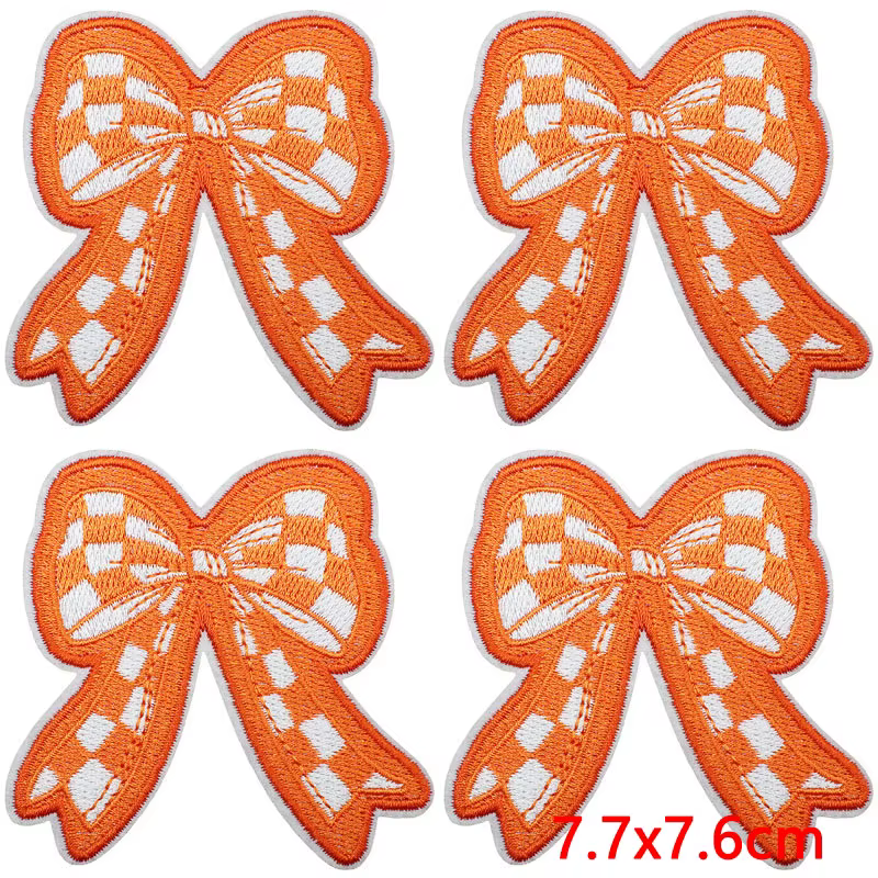 Parche termoadhesivo bordado cuadros vintage – ideal para coser - imagen 2