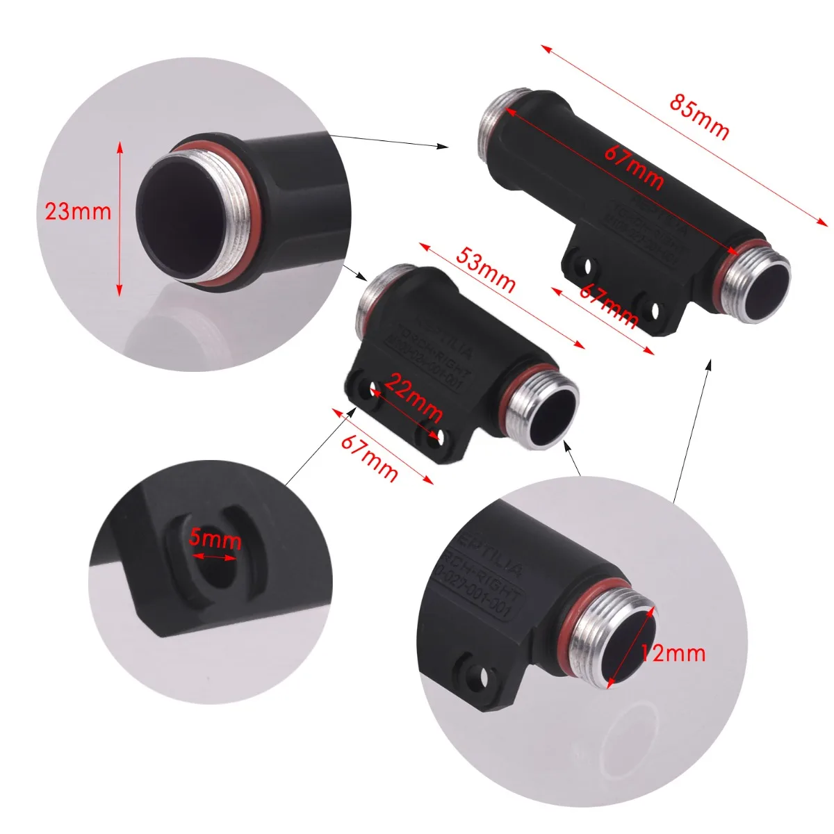 Soporte SureFire M300 M600 Casco Linterna Táctica Aluminio CNC - imagen 4