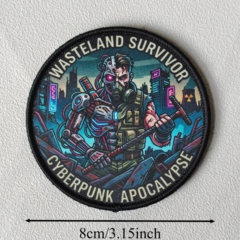 Wasteland Survivor: parche táctico circular con velcro apocalíptico - imagen 4