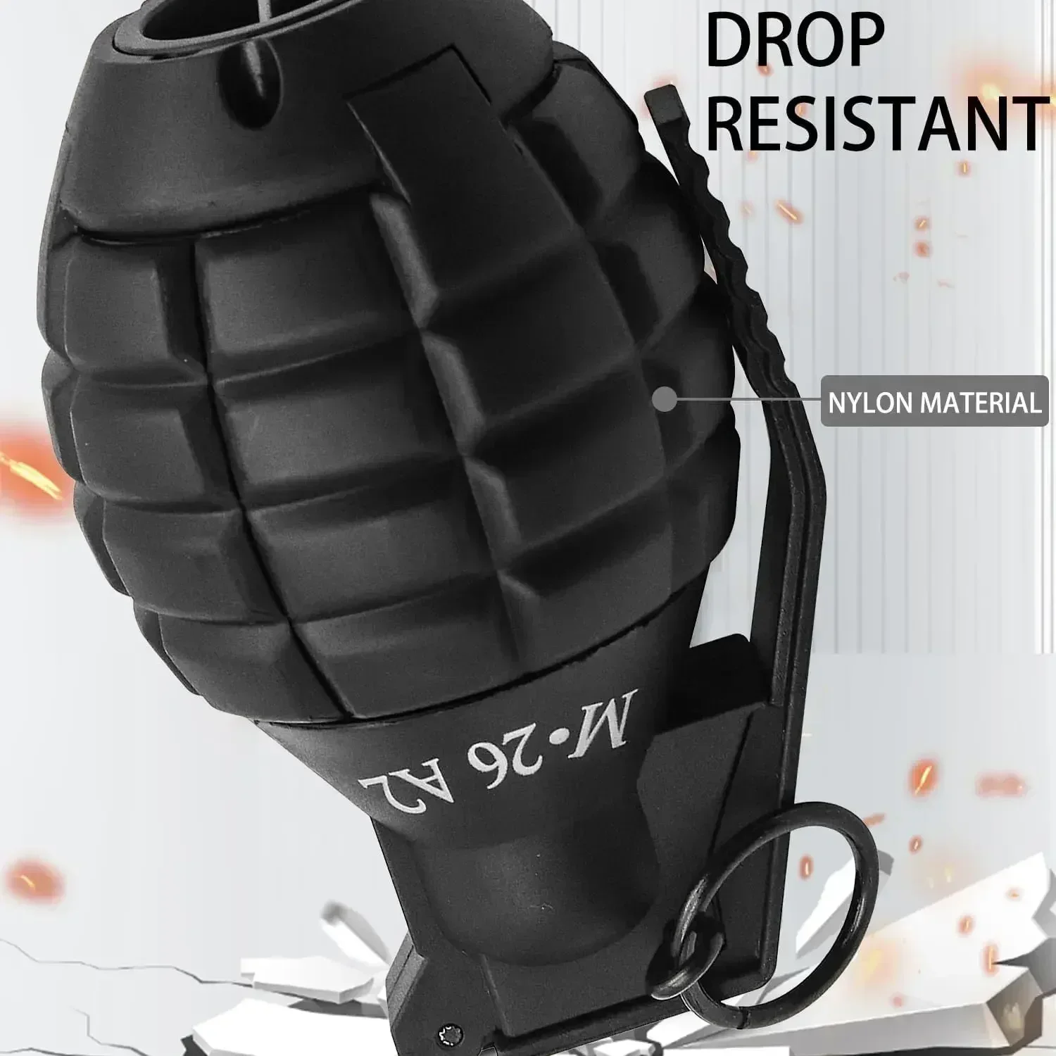 Granada táctica Airsoft M26A2 con anillo de tracción - imagen 4