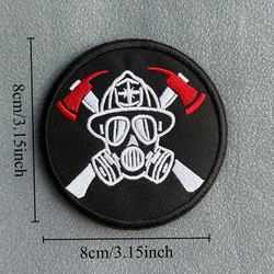 Parche táctico Bombero bordado Velcro para mochila y ropa