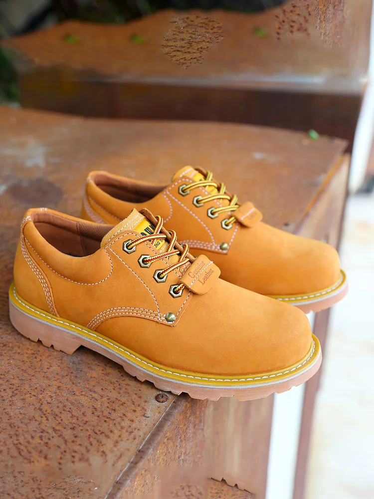 KOWM Botas de senderismo piel vaca hombre trekking montaña caza