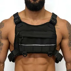 Bolsa de pecho deportiva con cremallera para carrera y senderismo