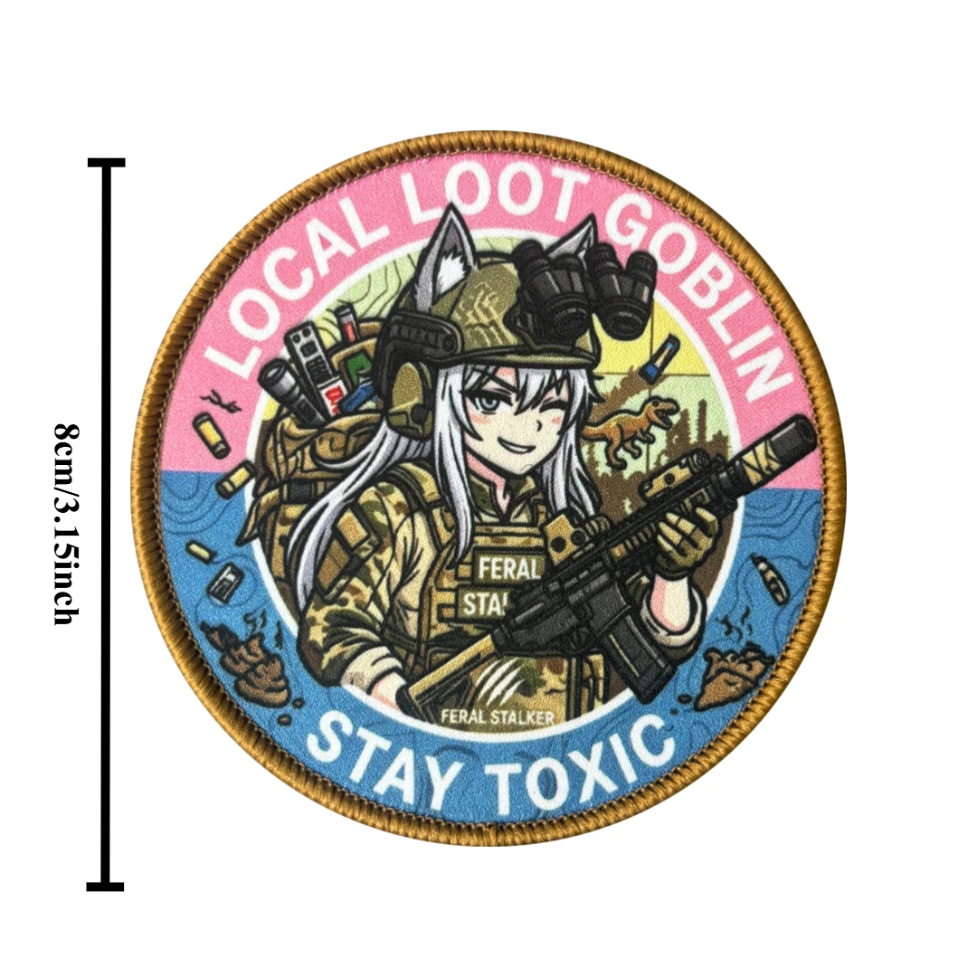 Parche velcro gancho y bucle Stay Toxic Feral Stalker para mochila - imagen 2