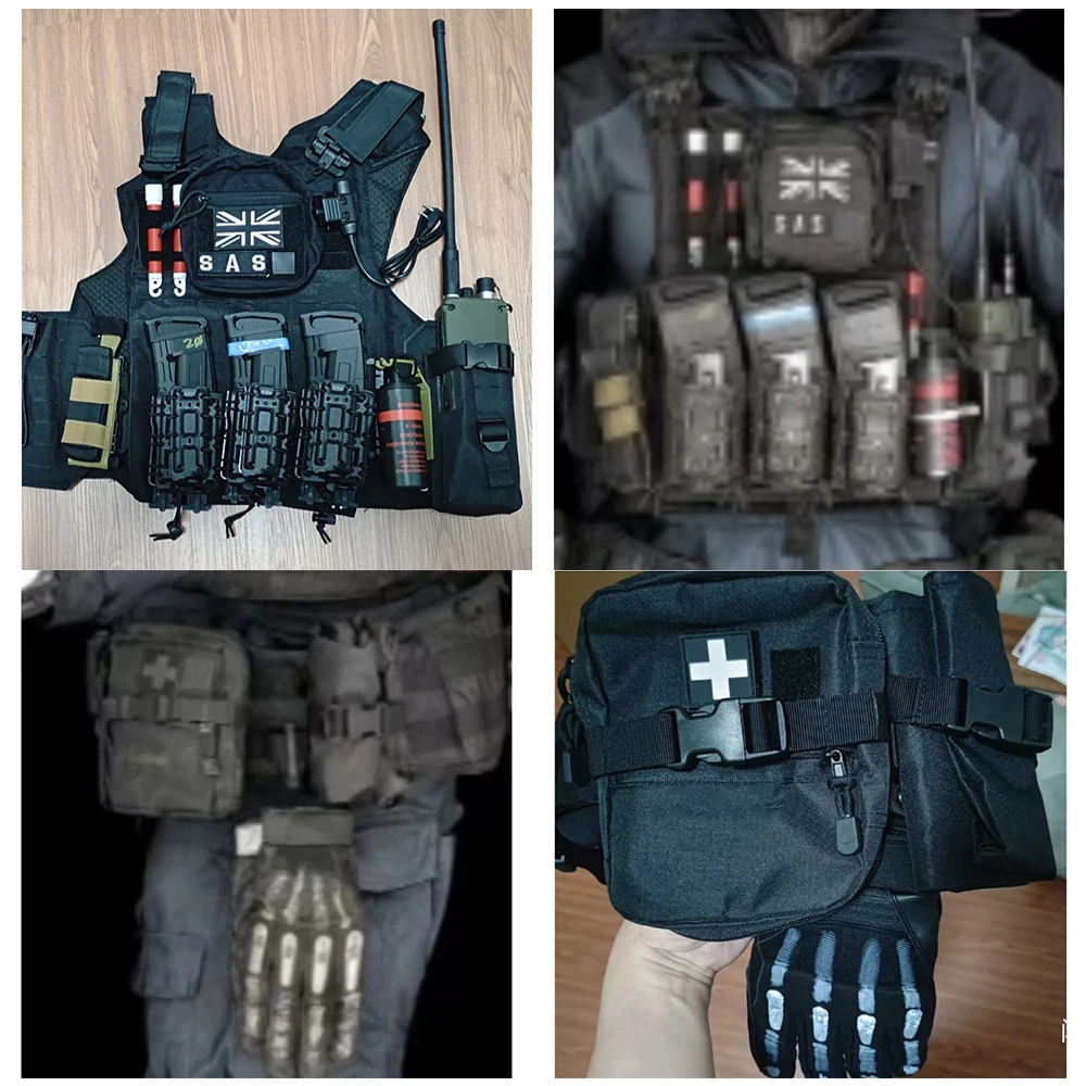 Full Gear COD 19 Chaleco Táctico con Casco y Máscara Ghost – Airsoft - imagen 2