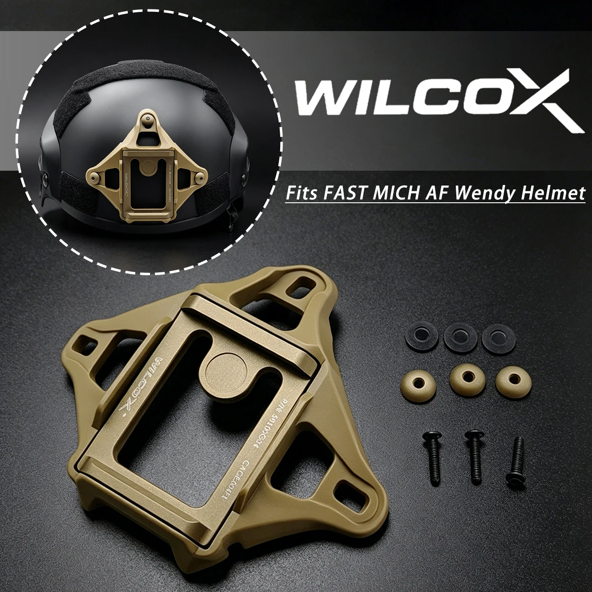 Adaptador montaje NVG Wilcox FAST MICH – CNC aluminio y plástico - imagen 2
