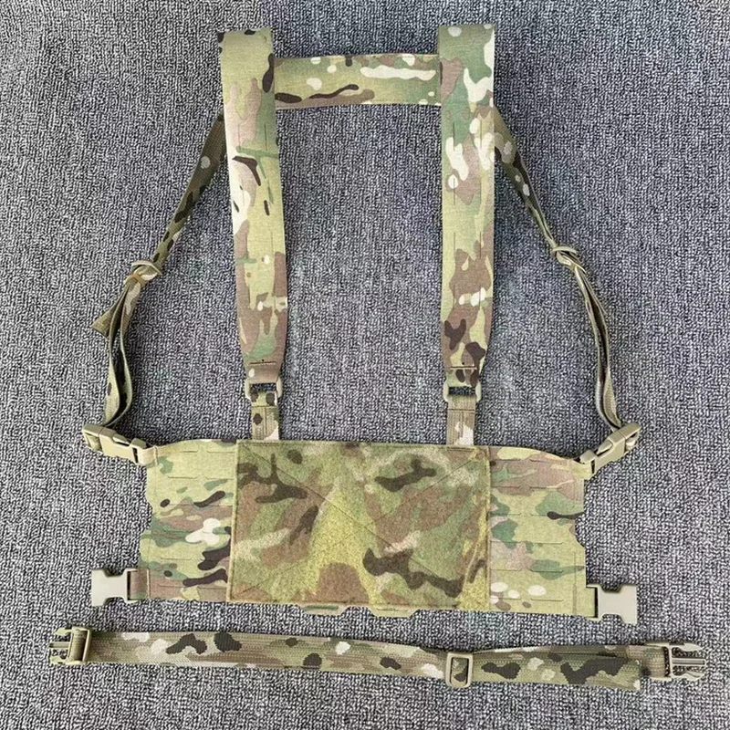 Chaleco táctico ultraligero MOLLE ajustable cortado láser camuflaje - imagen 4