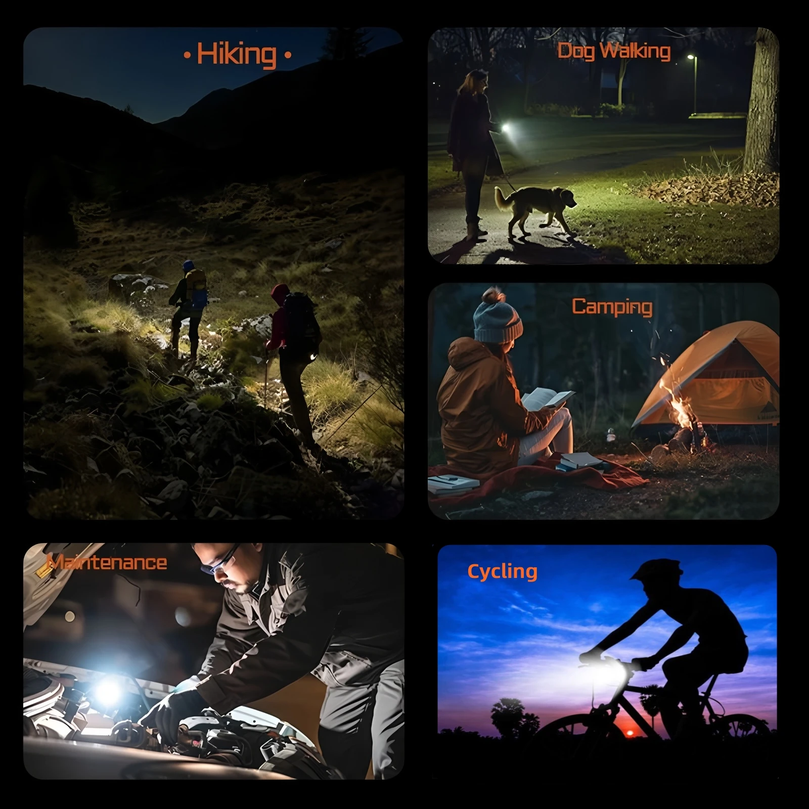 Alonefire linterna táctica recargable para bicicleta y exterior - imagen 4