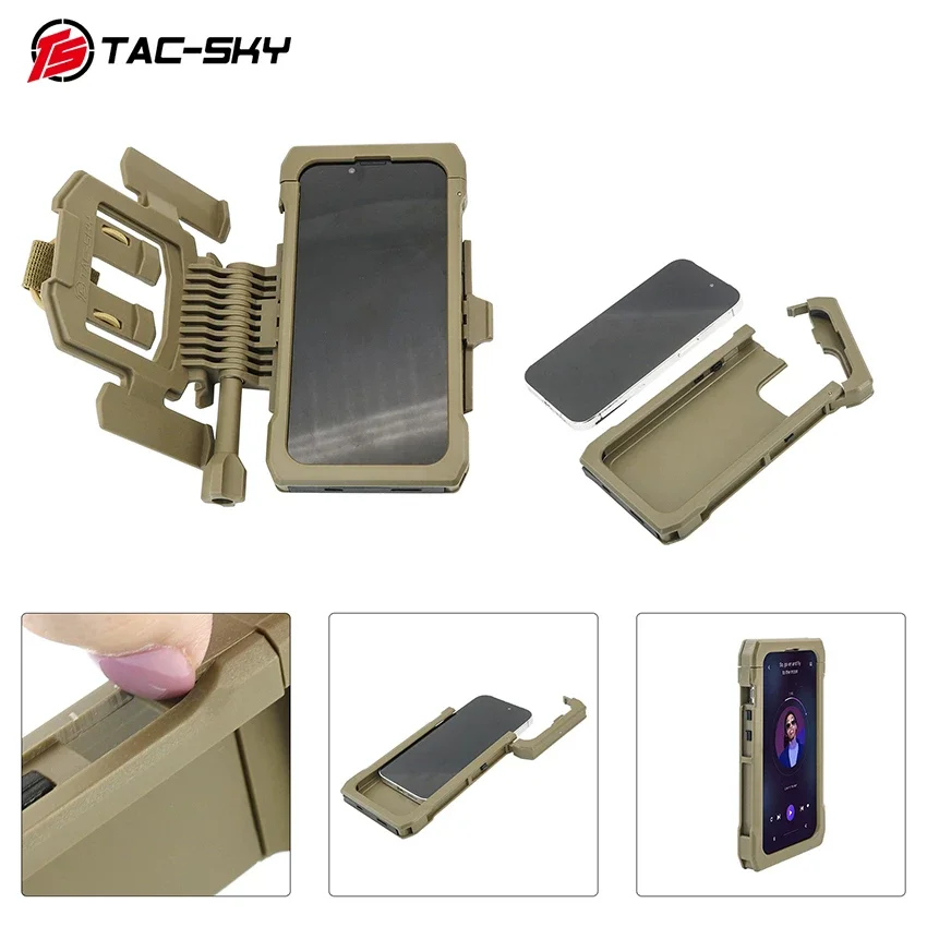 Bolsa táctica MOLLE para móvil con soporte en chaleco, airsoft - imagen 5