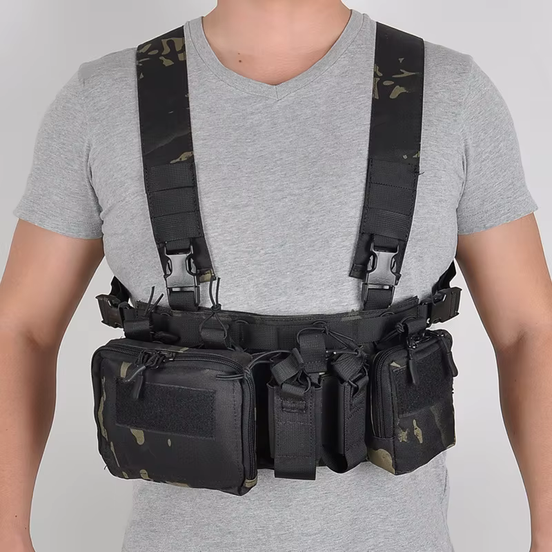 Chaleco táctico MOLLE Multicam para exteriores con bolsillos - imagen 4
