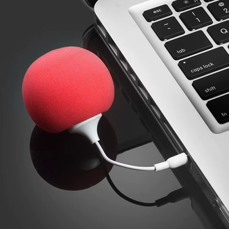 Altavoz de bola portátil con entrada jack de auriculares colorido