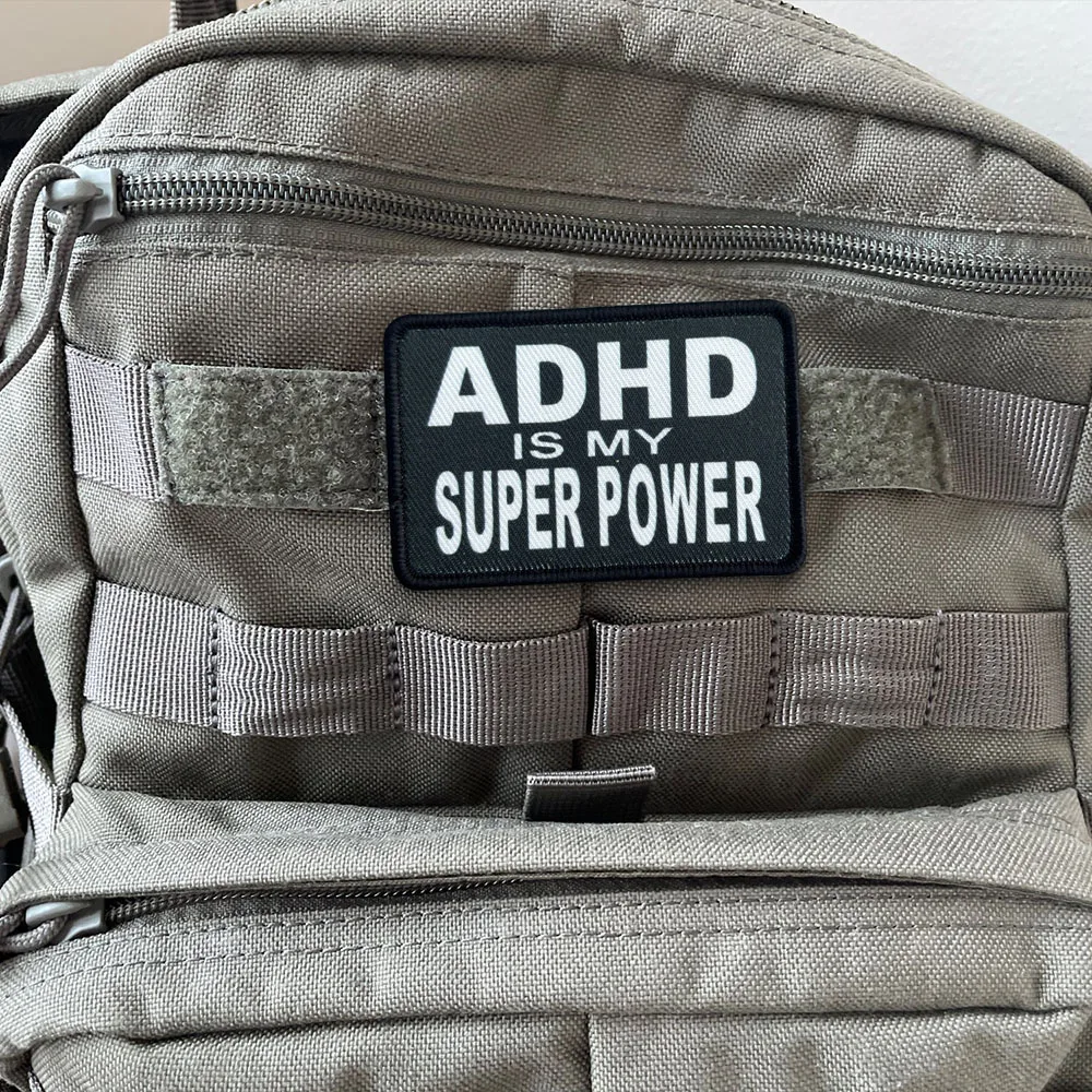 Parche táctico TDAH moral divertido, gancho y bucle para mochila - imagen 5