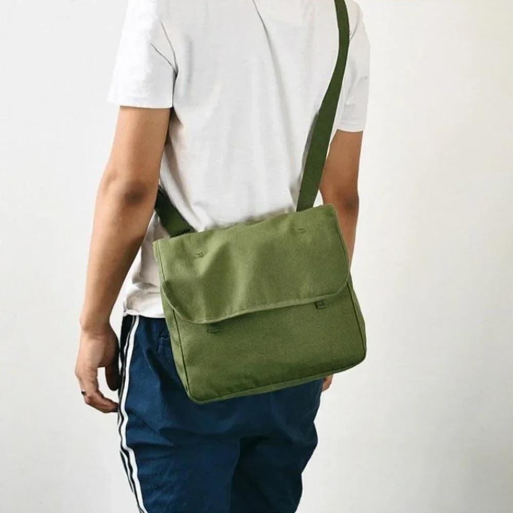 Bolsa de lona militar estilo Vietnam – mensajero vintage roja - imagen 3