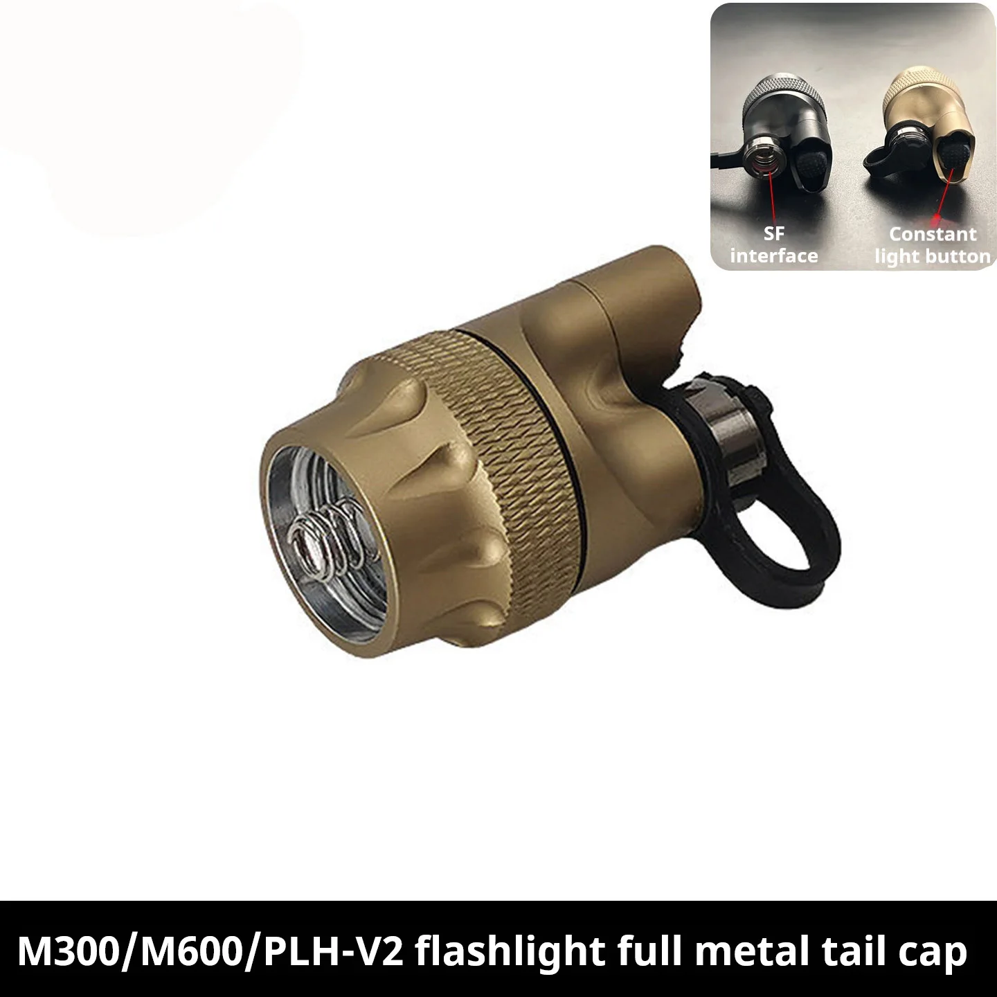 Linterna táctica Surefir de metal con interruptor de presión trasero - imagen 5