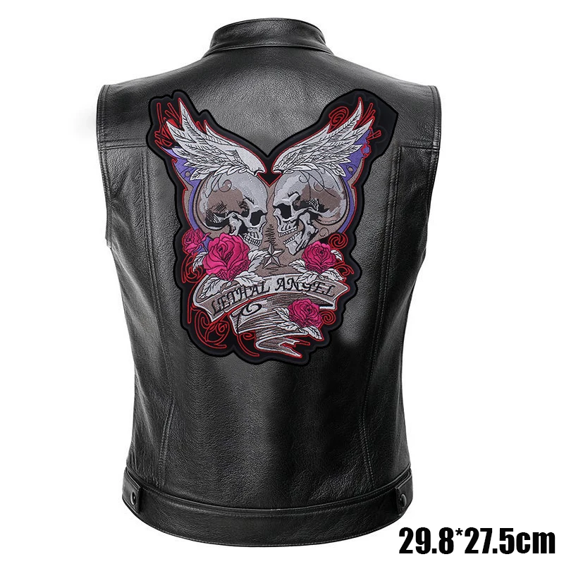 Parche bordado grande para espalda, termoadhesivo chaqueta cuero - imagen 4