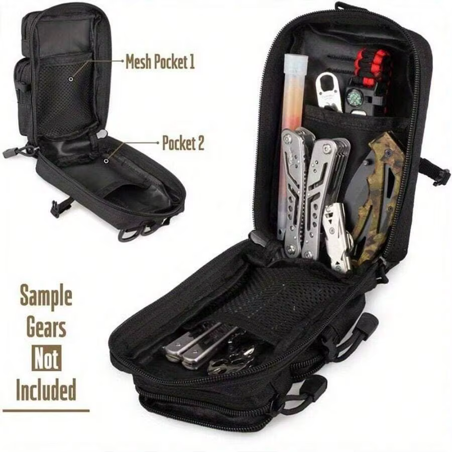 Bolsa táctica MOLLE con cremallera IFAK EDC riñonera pequeña - imagen 3