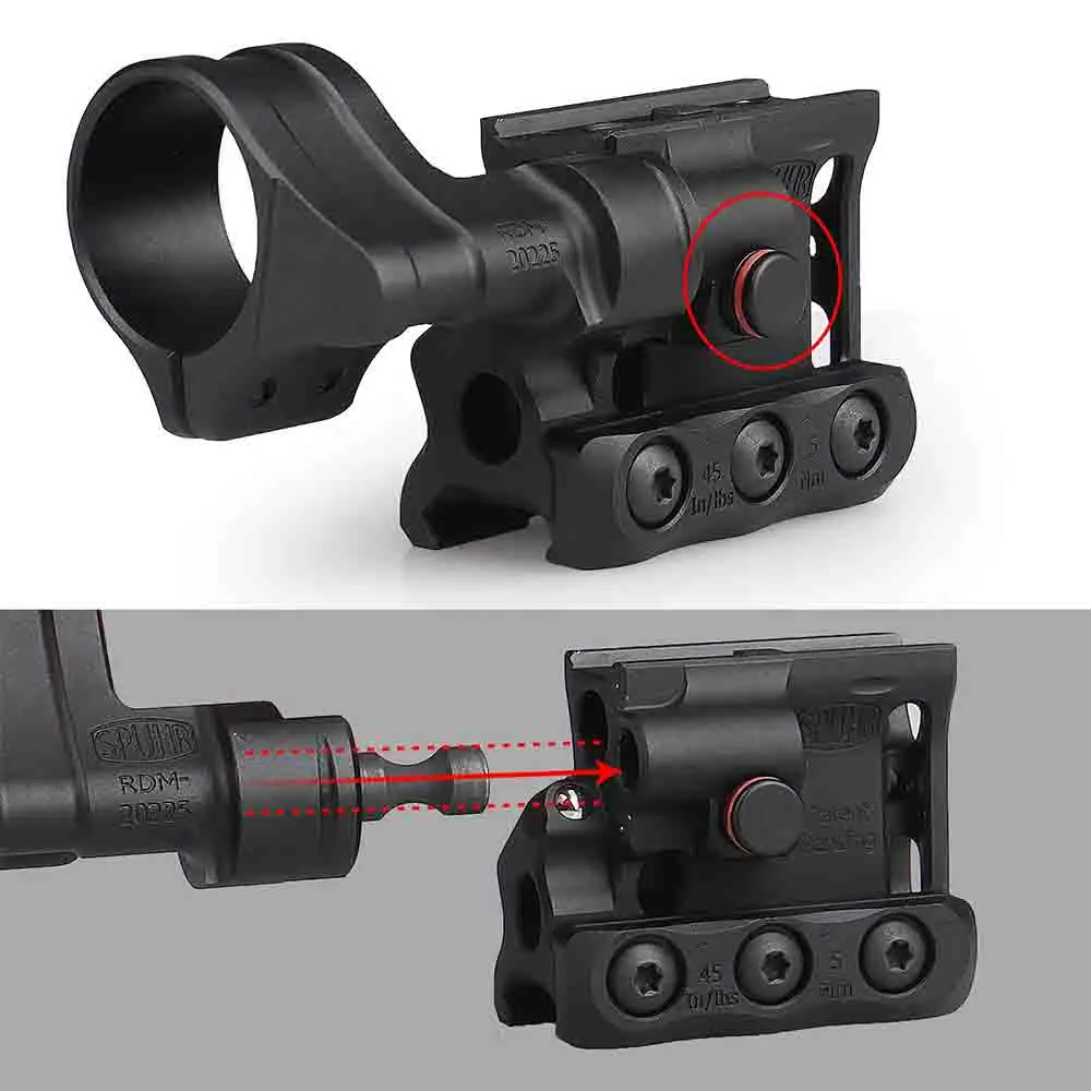 Montura para mira telescópica CNC híbrida PPT con punto rojo y lupa - imagen 5