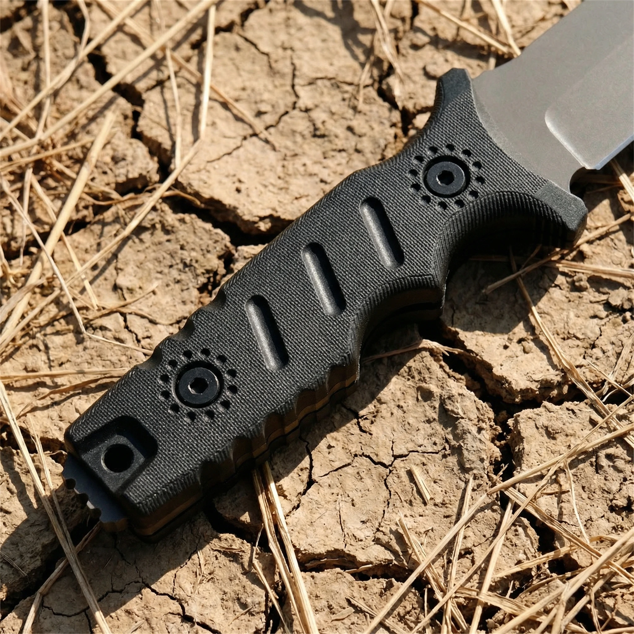 Cuchillo hoja fija táctico G10 con funda resistente para exterior - imagen 2