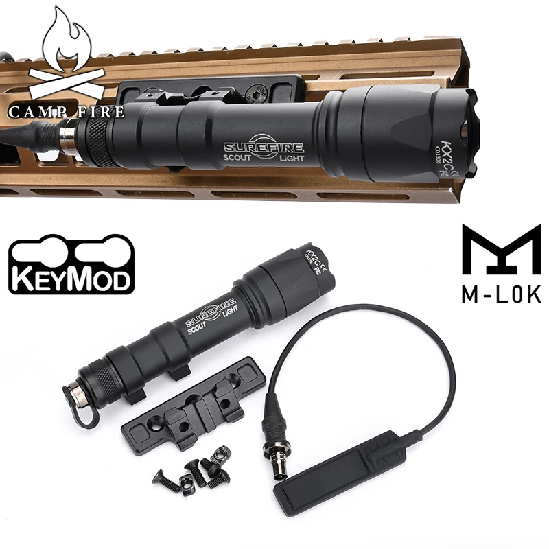Linterna táctica SureFire M600 con soporte offset y rieles múltiples