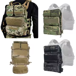 Chaleco táctico Crye Precision estilo con panel trasero y cierre