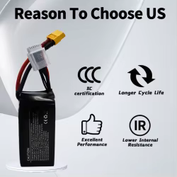 Batería LiPo TERFPV 6S 22.2V 1750mAh 150C con XT60 para Drones FPV