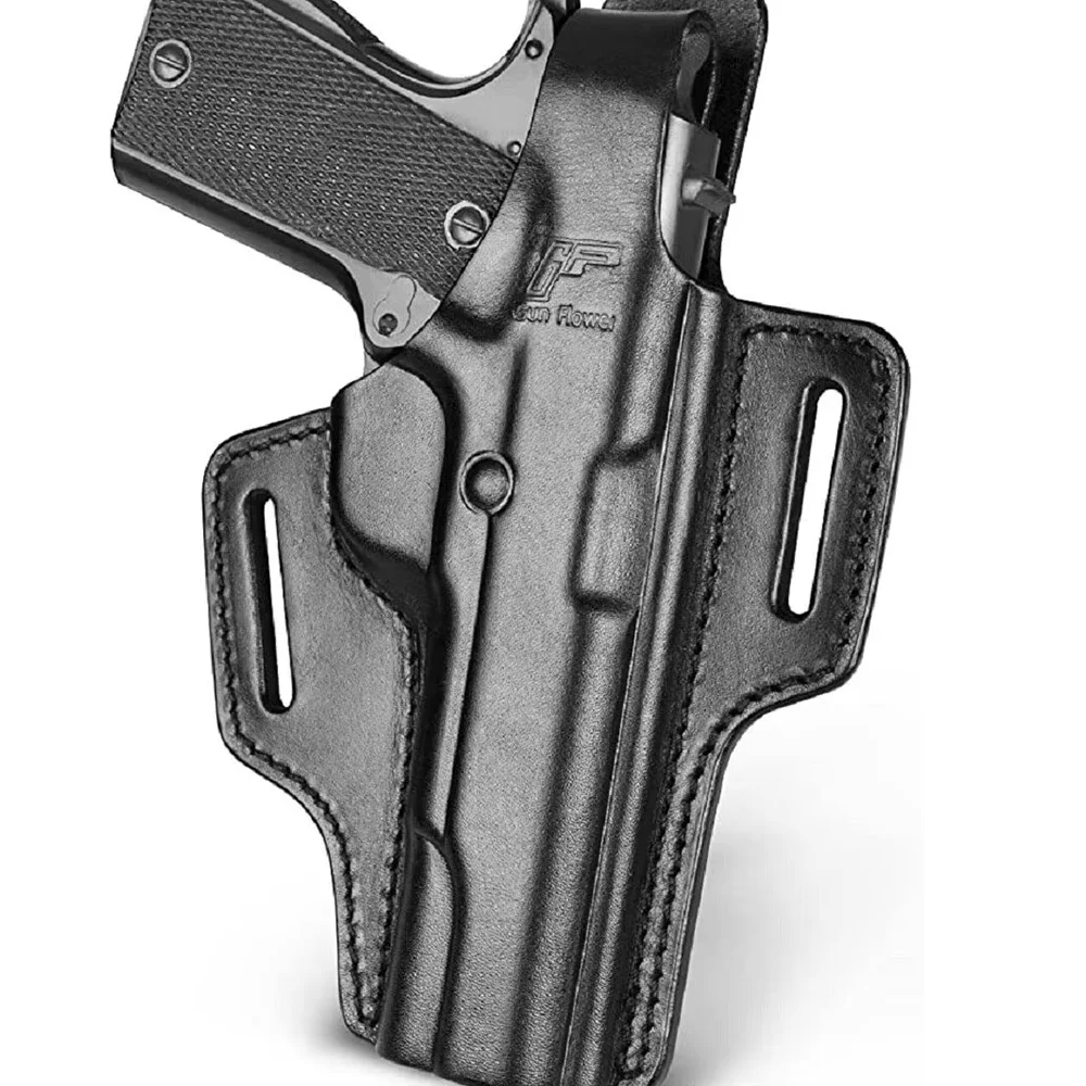 Colt 1911 funda táctica OWB cuero grano completo diestra pulgar - imagen 4