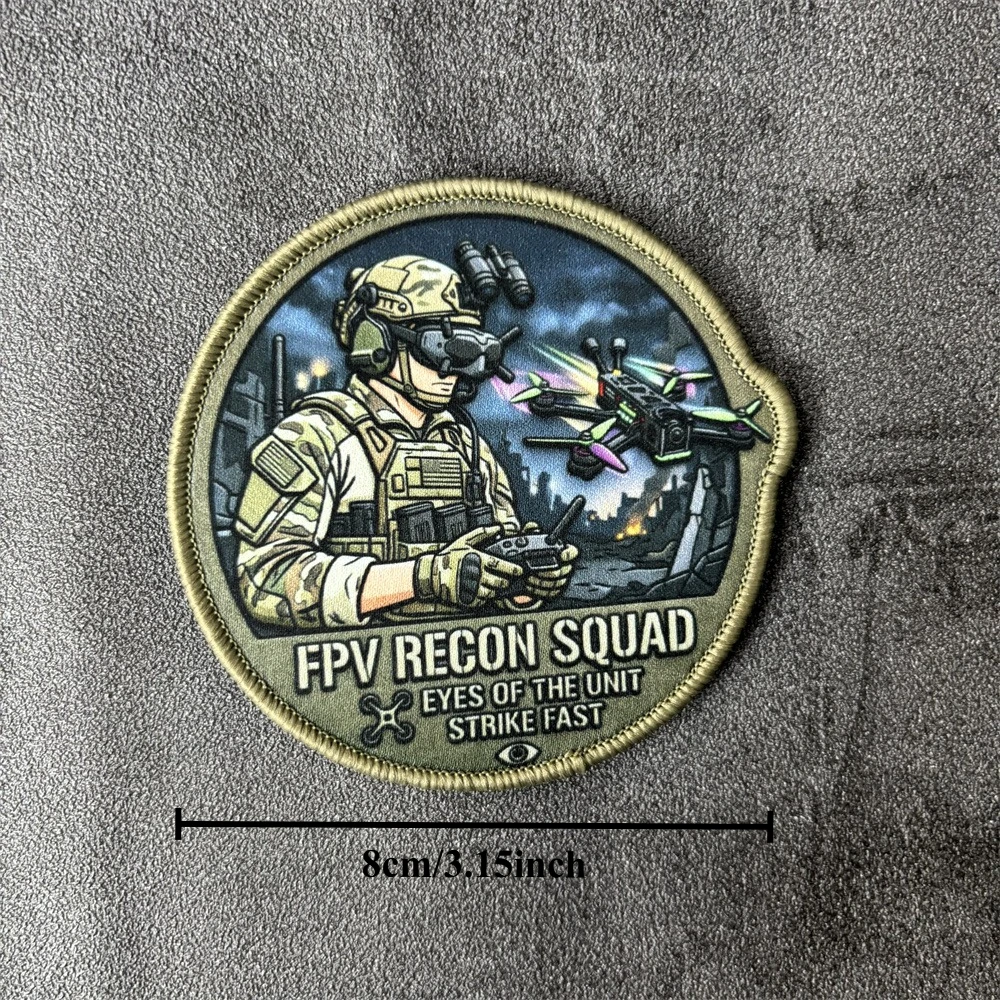 Parche táctico FPV RECON SQUAD con velcro para mochila y brazalete - imagen 5