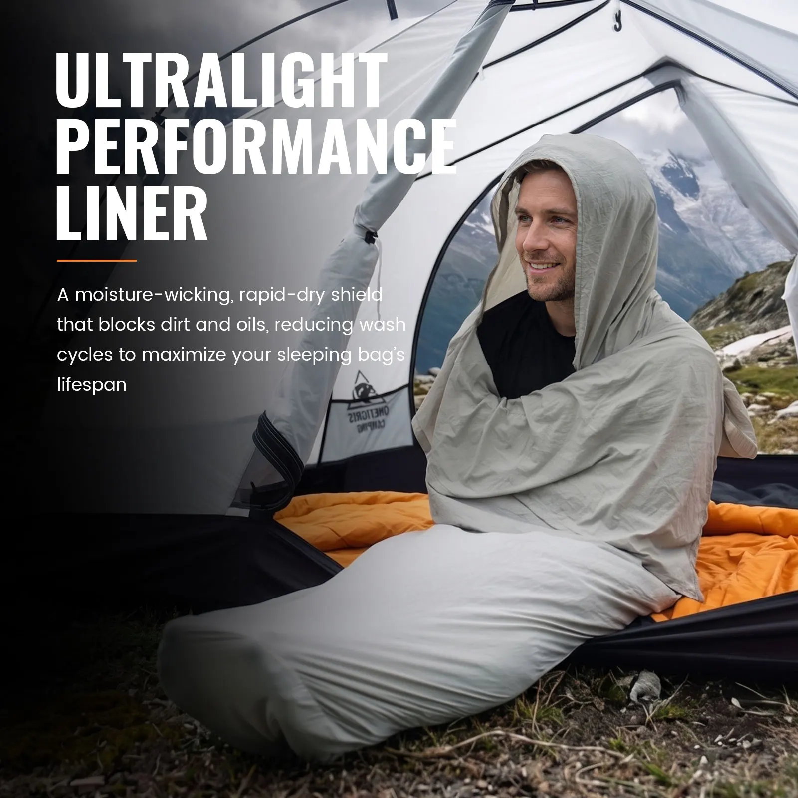 OneTigris forro de saco de dormir ultraligero interior lavable - imagen 2