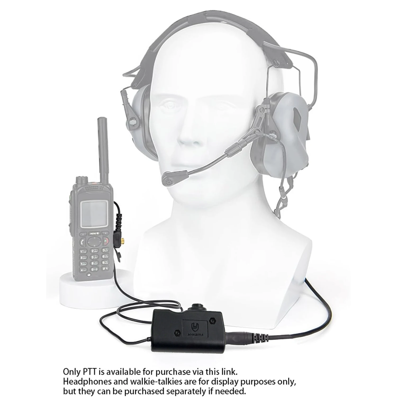Auriculares tácticos YHKEMA E70 con cancelación de ruido y PTT - imagen 3