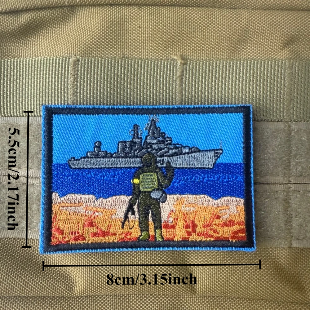 Parche táctico bordado de moral militar con velcro - imagen 4