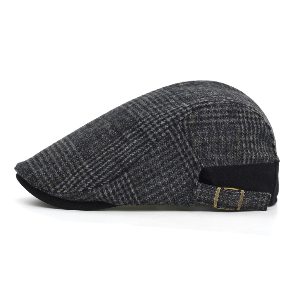 Newsboy cap con visera y acabado vintage