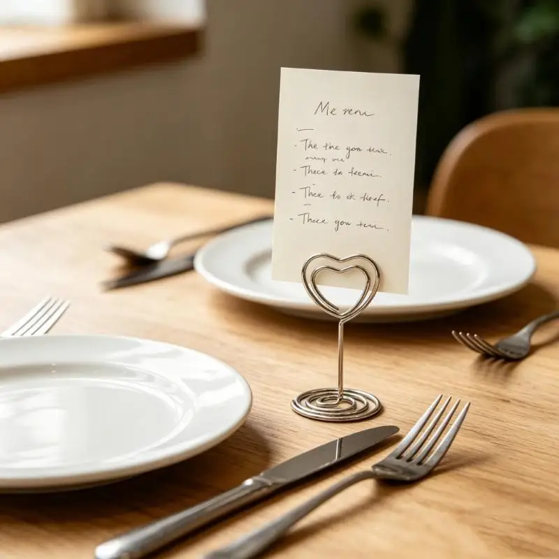 Soporte números decorativos metal forma corazón para eventos - imagen 4