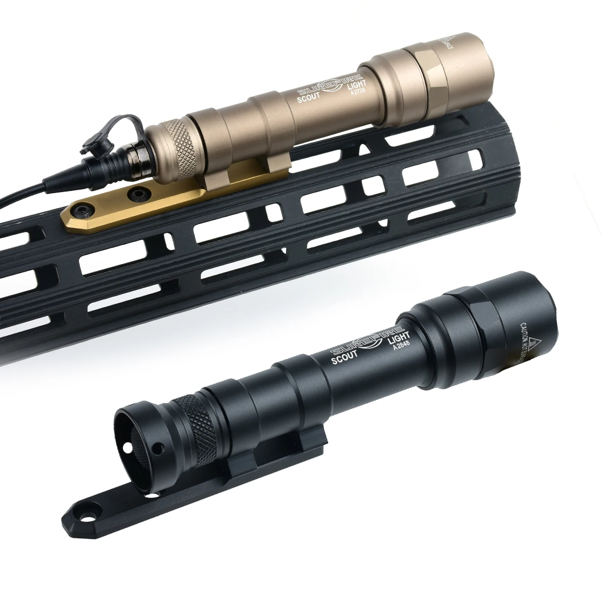 Montura desplazada para linterna táctica M300/M600 M-LOK KeyMod - imagen 3