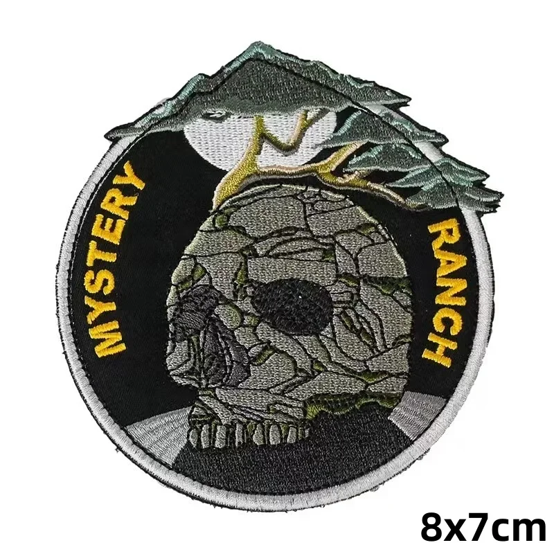 Parche táctico bordado calavera velcro para uniforme militar - imagen 5