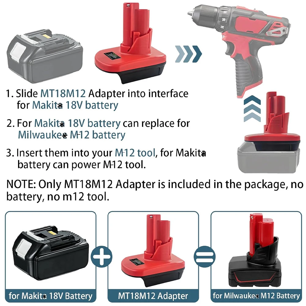 Adaptador de batería para herramientas Makita a Milwaukee ion-litio - imagen 5