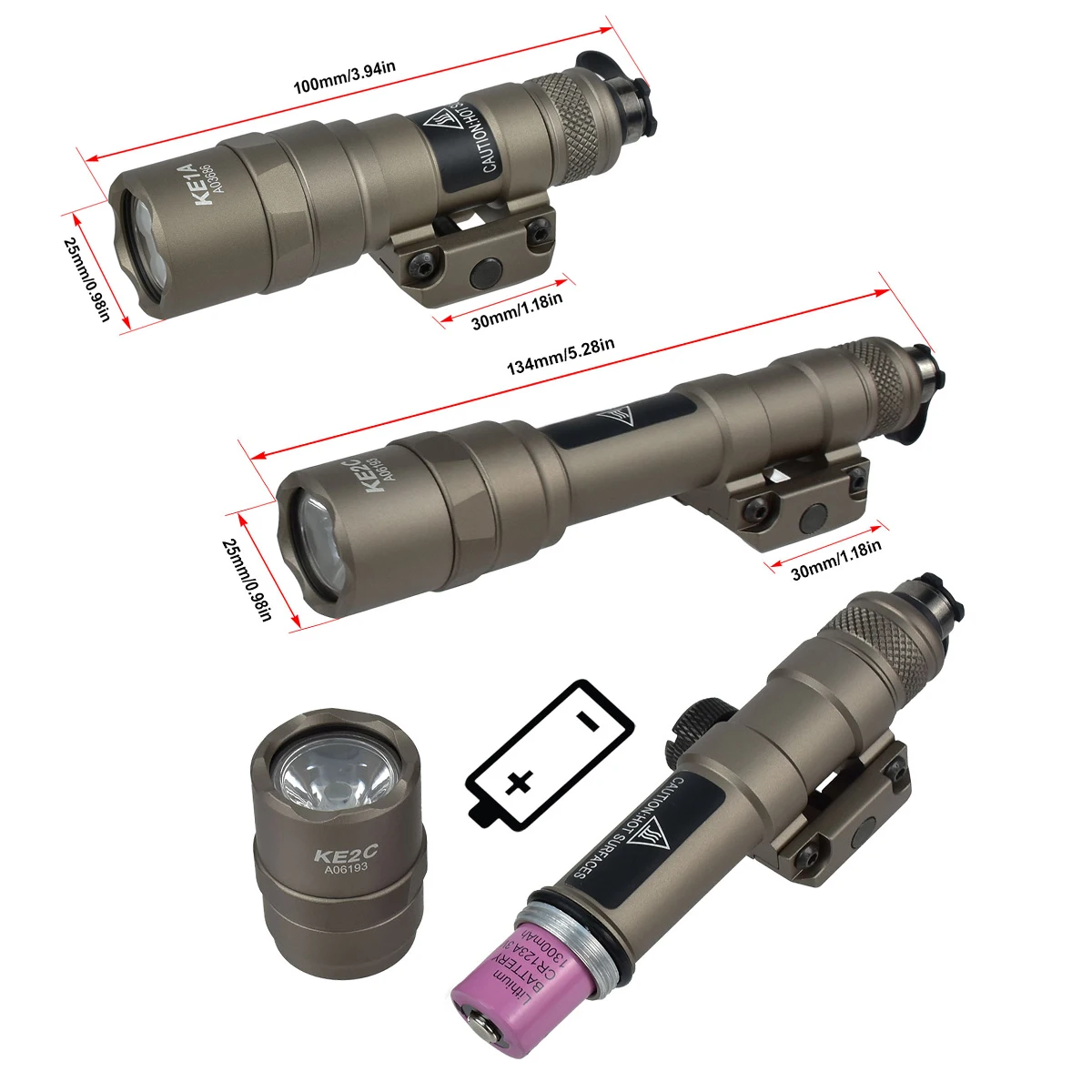 Linterna táctica SureFire M300B/M600B con montaje Picatinny AXON