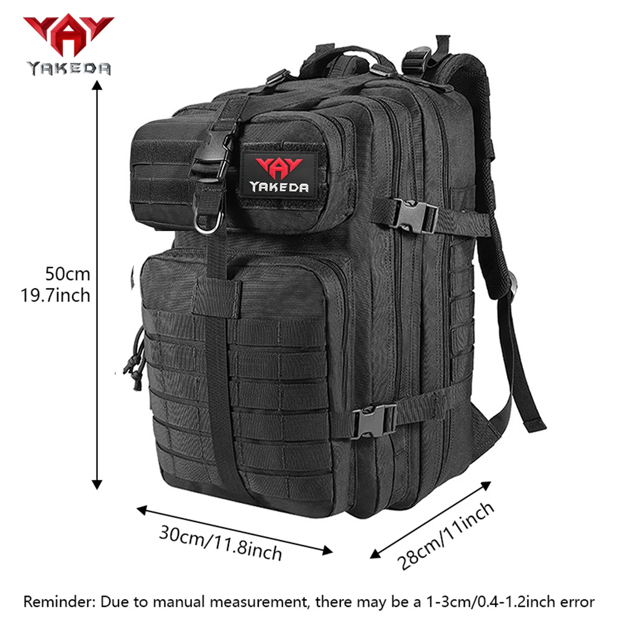Mochila táctica YAKEDA 45L camuflaje ligera para montaña