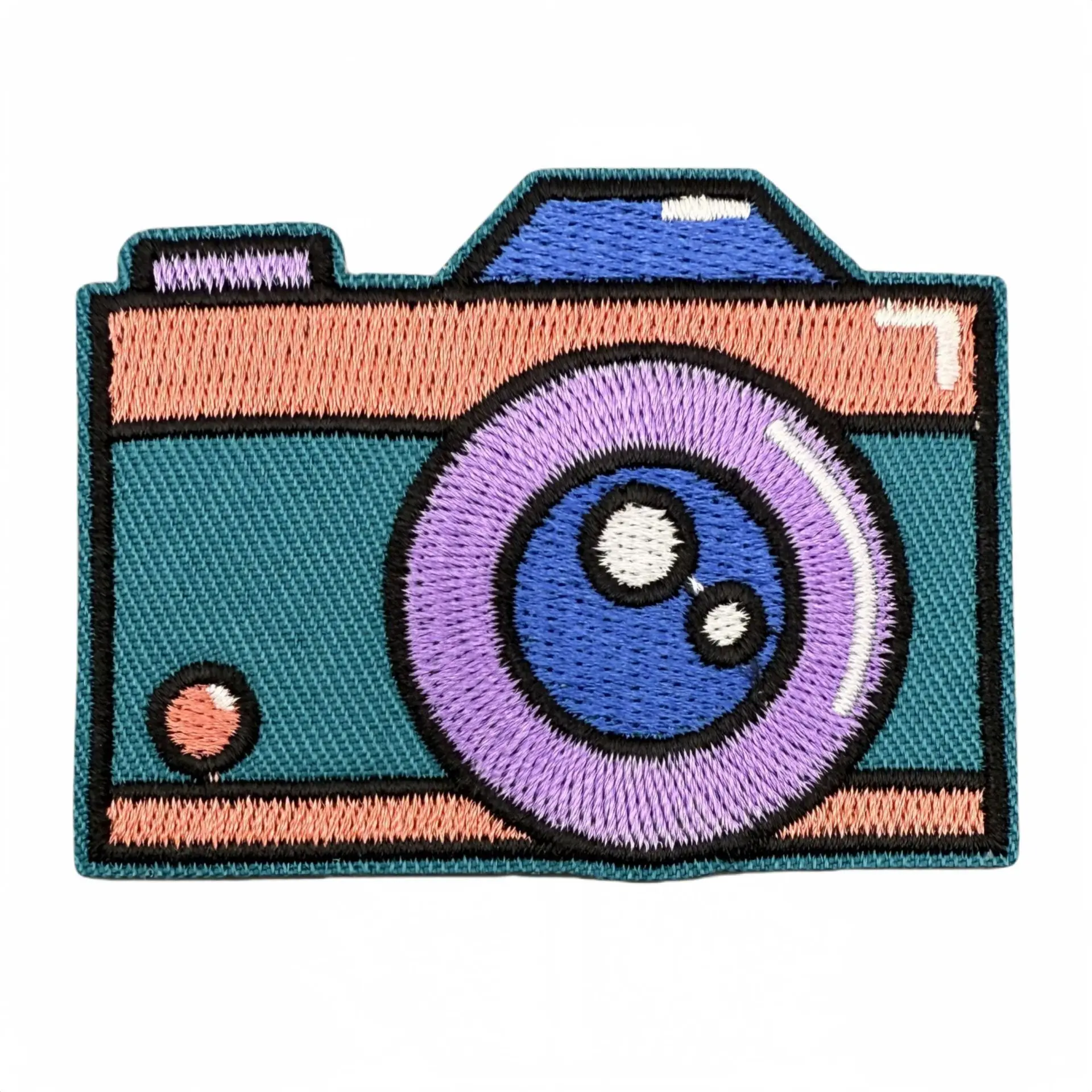 Parche bordado cámara retro colorido estilo Minicam para ropa - imagen 4