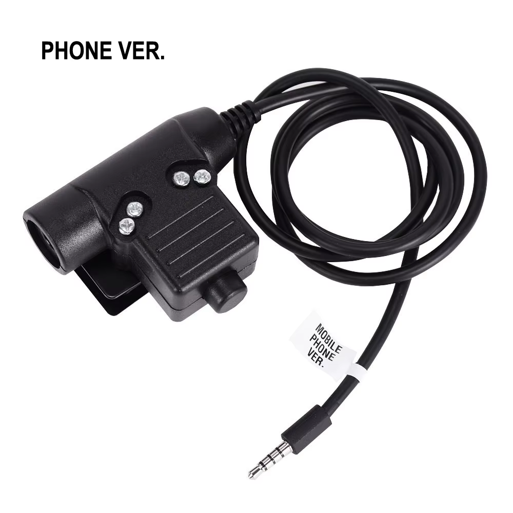 Adaptador PTT para auriculares tácticos compatible Kenwood Icom - imagen 2