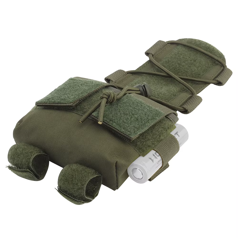Bolsa táctica NVG MK2 para baterías con cuerda elástica