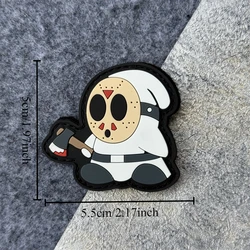 Parche táctico esqueleto Halloween PVC con velcro para mochila