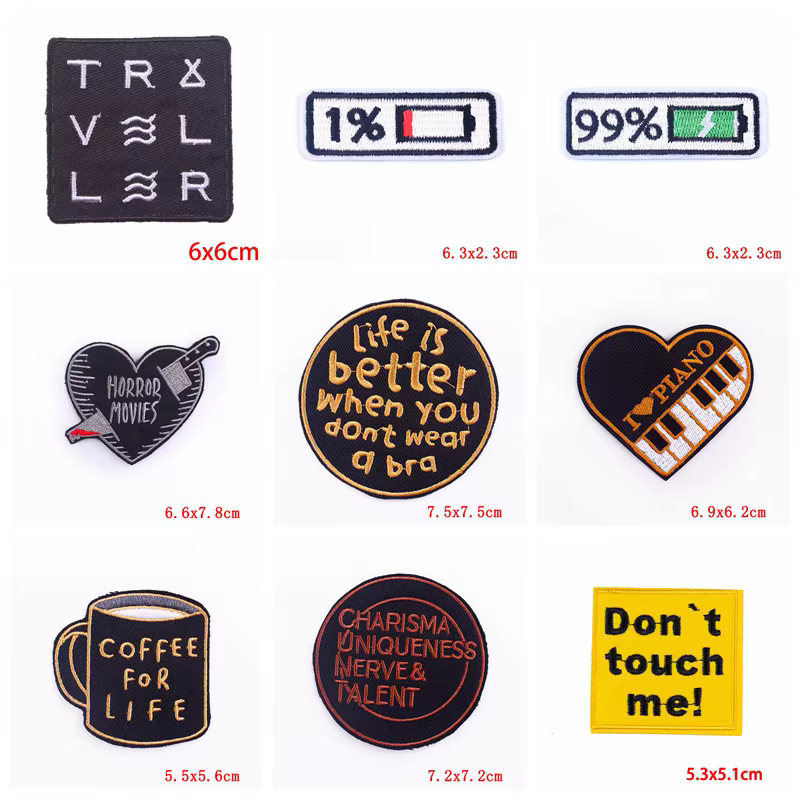 Parche termoadhesivo punk letras humorísticas lenguaje positivo ropa - imagen 3