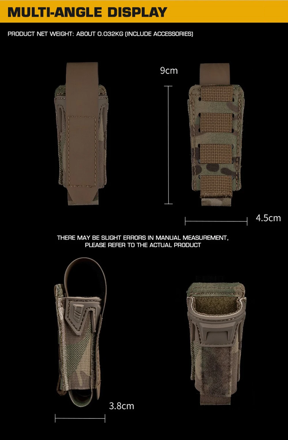 Sistema MOLLE y tejido tipo CORDURA