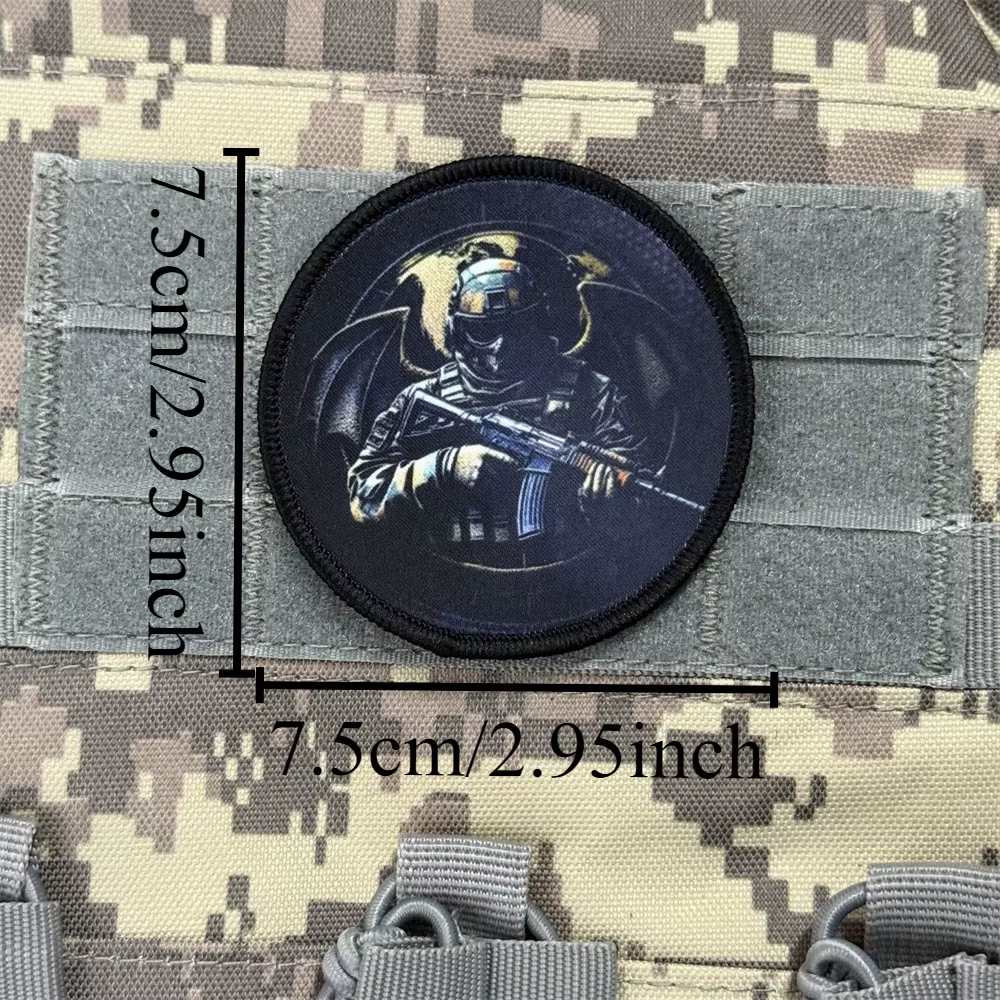 Parche Táctico Reconocimiento Chevron militar con velcro, adhesivo
