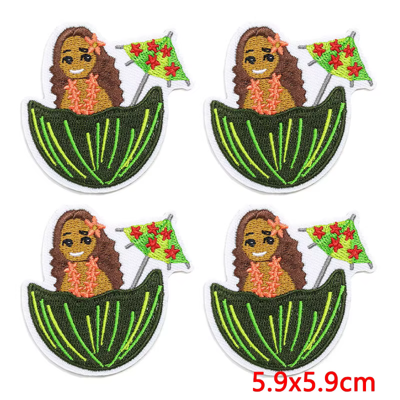 Parche termoadhesivo bordado coco tortuga delfín tropical para ropa - imagen 5