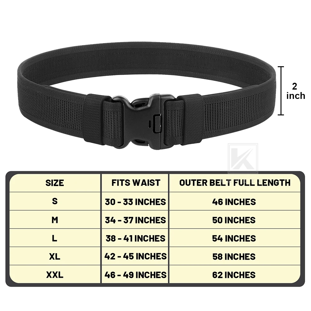 Cinturón táctico KRYDEX de anillas para oficiales seguridad y caza - imagen 2