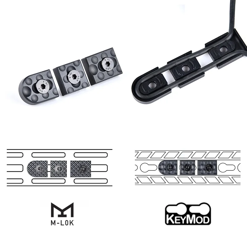 Wadsn CNC sistema gestión cables metálico táctico M-LOK Keymod - imagen 2