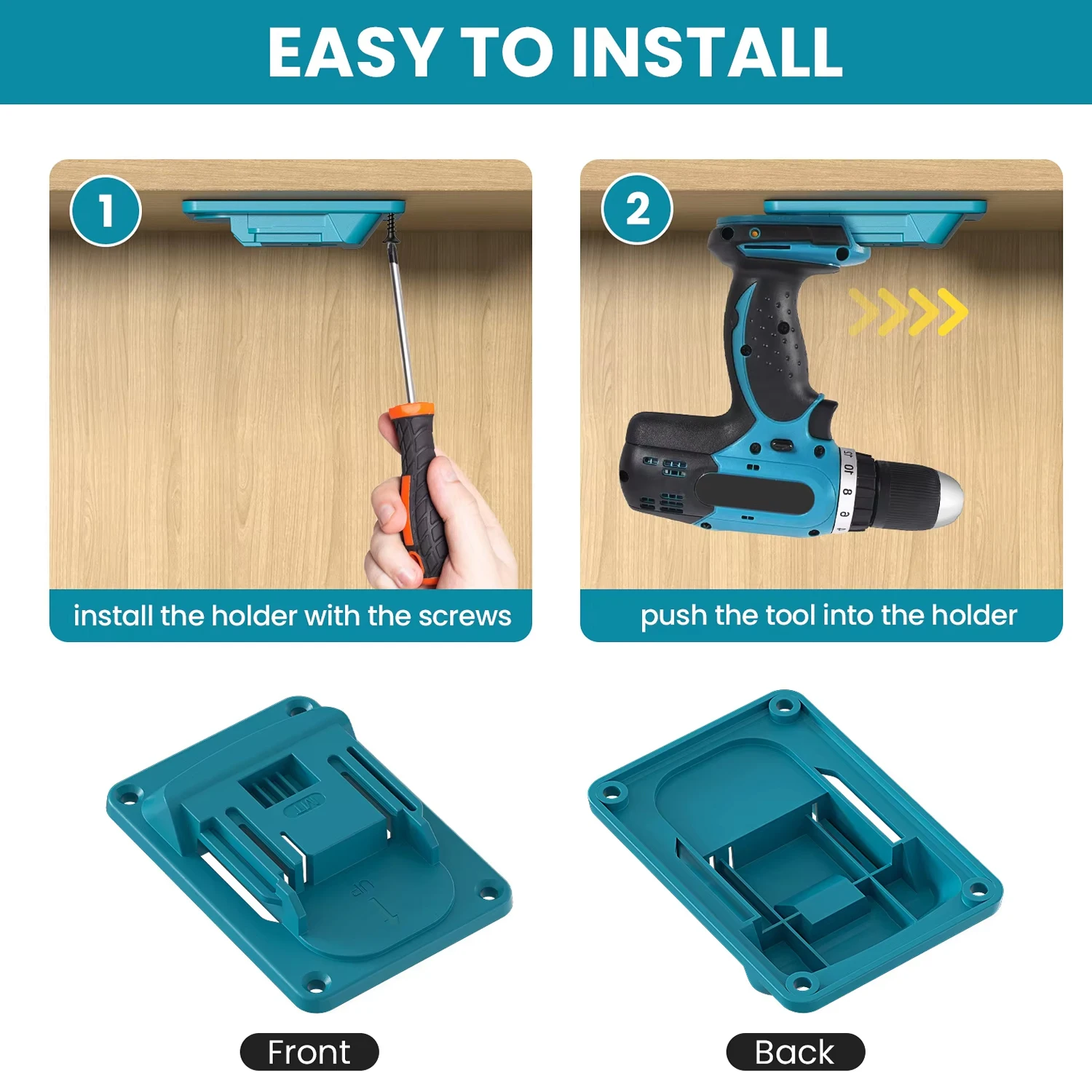 Soporte de pared Makita para herramientas eléctricas, ahorra espacio