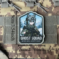 Parche táctico velcro GHOST SQUAD – Impreso gancho y bucle