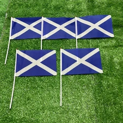 Bandera escocesa ondulada con poste plástico para exterior